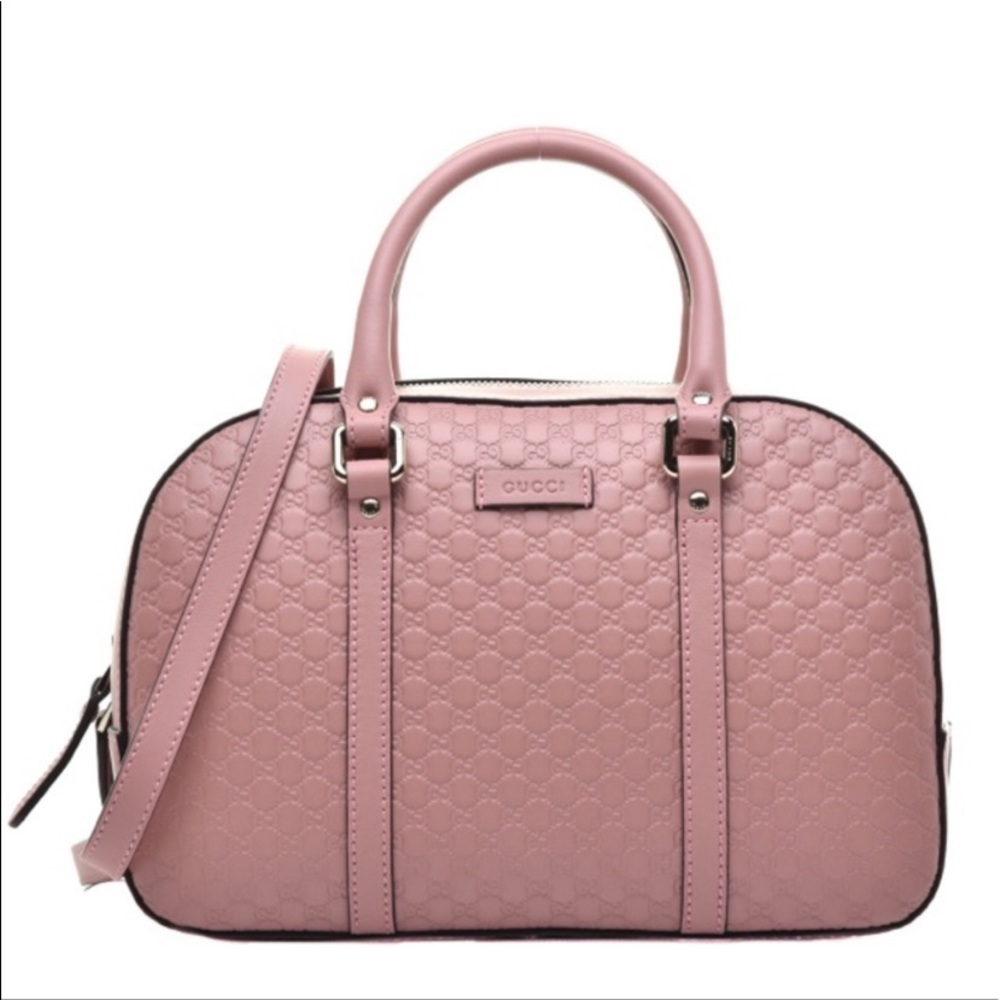 Authentic Gucci pink satchel w mini
guccissima